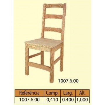 Cadeira tampo maciço 3 travessas hrt - Cadeiras - Casa do Pinho - Loja Online - Móveis - Pinho de Alta Qualidade